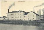 Historický obrázek nasvědčuje, že fabrika měla komíny původně dva (Zdroj: www.polydekor.cz)