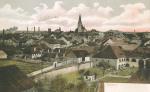 Historická pohlednice z r. 1906 - komín zcela vlevo.