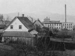 Nedatovaná fotografie fabriky s komínem. Poskytl František Sajdl