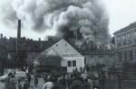 Požár sladovny dne 23. září 1956 (Převzato z knihy Zmizelé Čechy - Vimperk; Roman Hajník)
