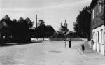 Historické foto, počátek 20. století, pohled z ulice Na hrázi